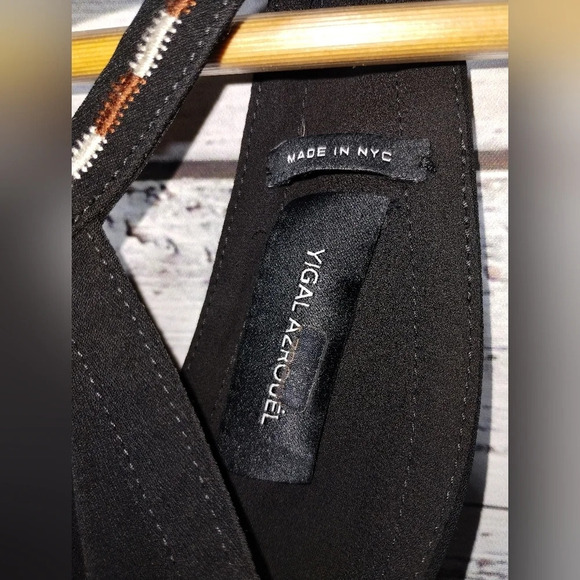 Yigal Azrouel Giorgio Dress in Black size 2 Runway Embroidered Halter Luxury - Picture 7 of 10